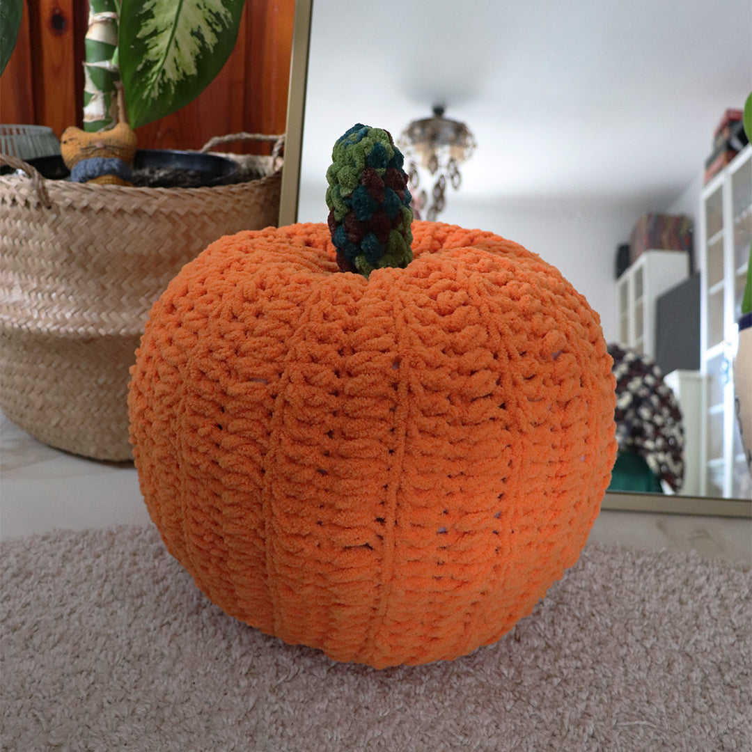 Crochet Pumpkin Pillow for Beginners