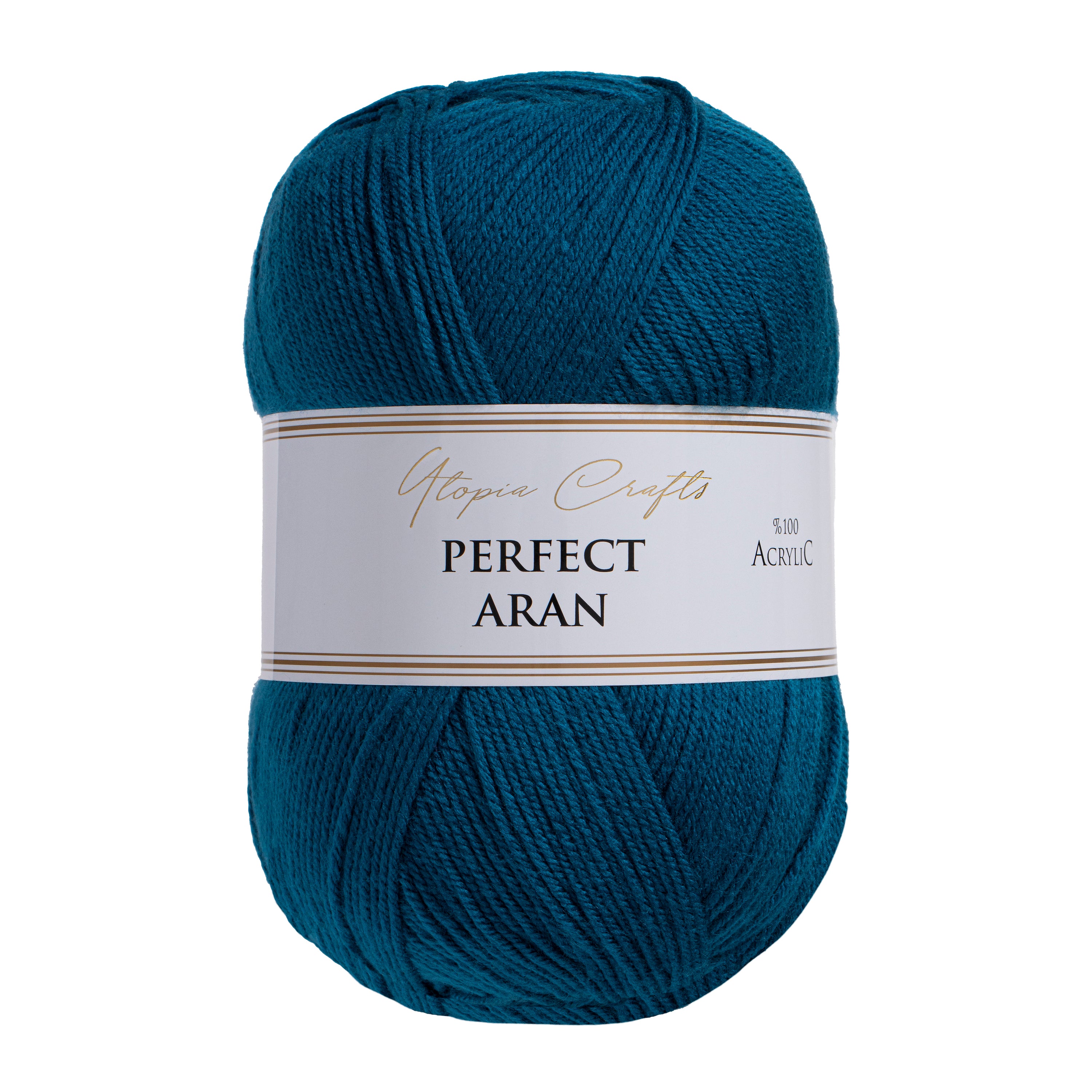 Utopia Crafts Aran Knitting and Crochet Yarn, 400g [Blue Whale]