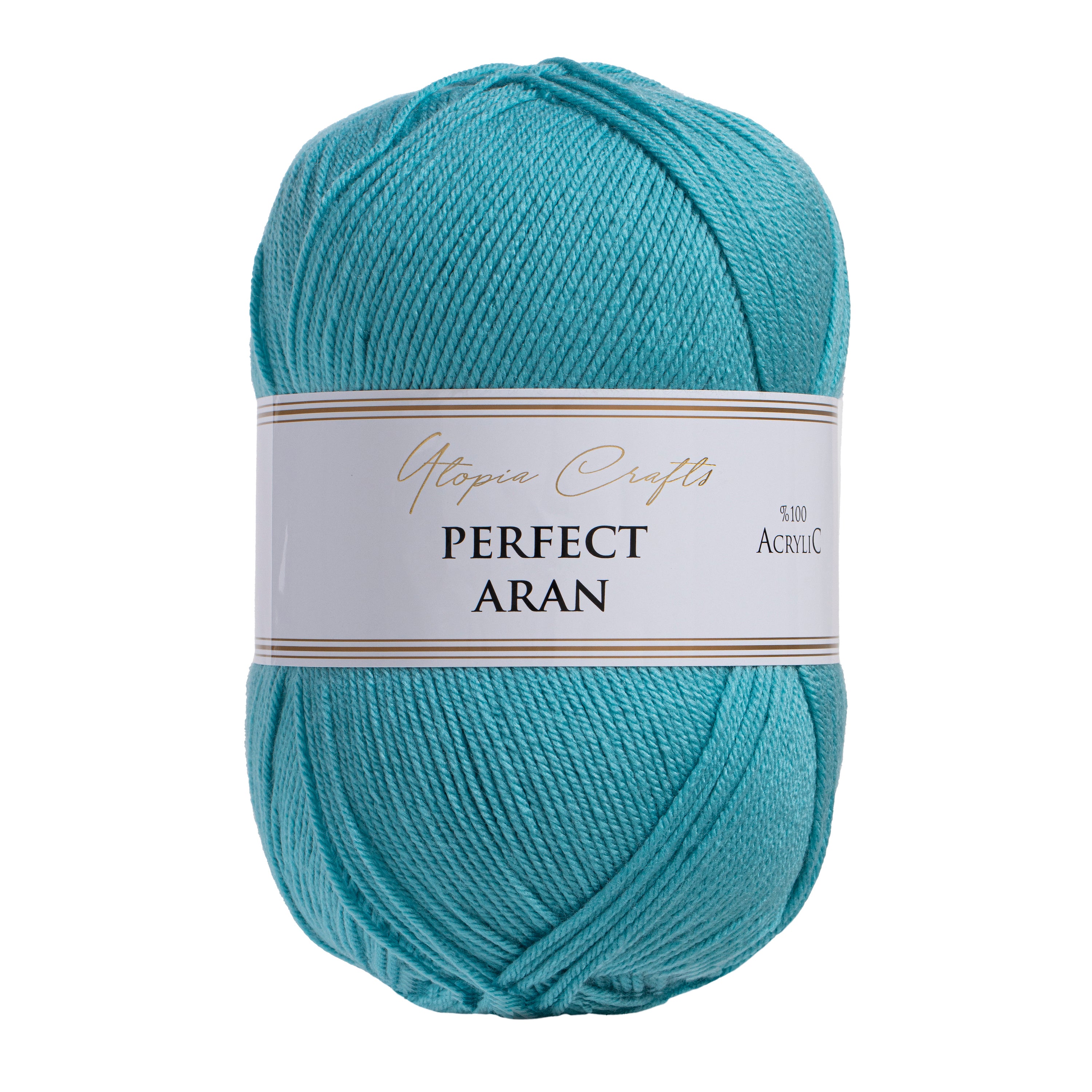 Utopia Crafts Aran Knitting and Crochet Yarn, 400g [Aqua]
