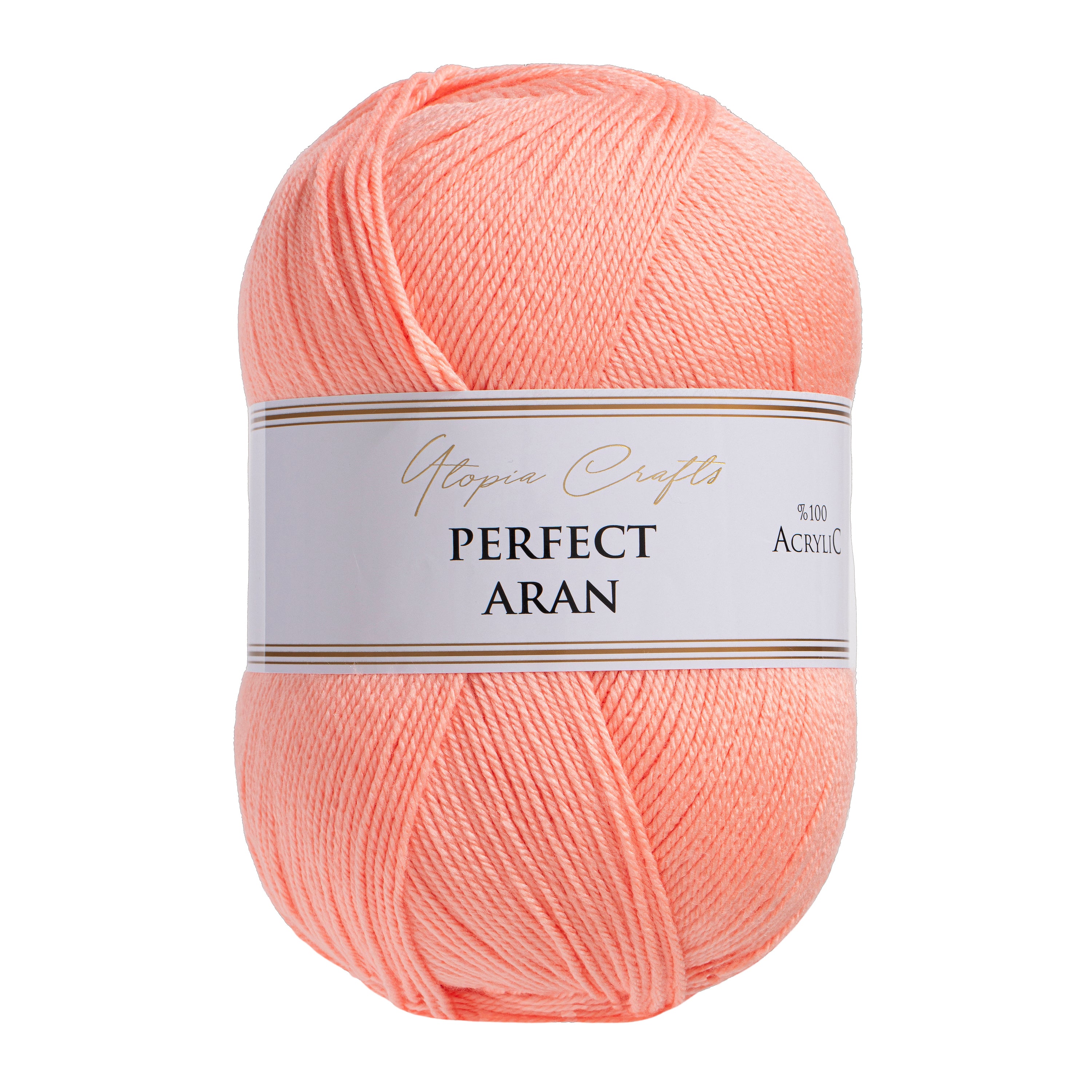 Utopia Crafts Aran Knitting and Crochet Yarn, 400g [Terra Cotta]
