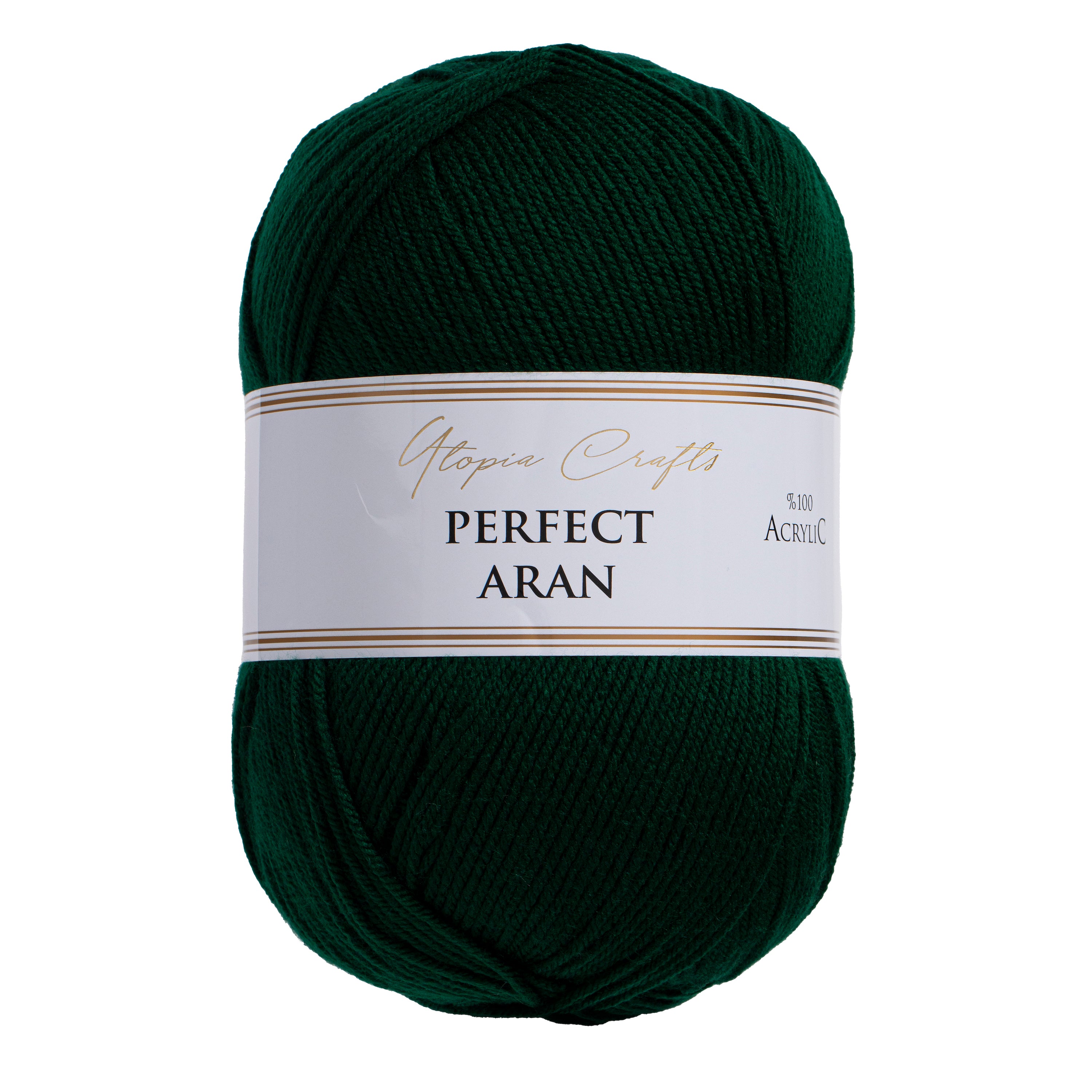 Utopia Crafts Aran Knitting and Crochet Yarn, 400g [Midnight Moss]