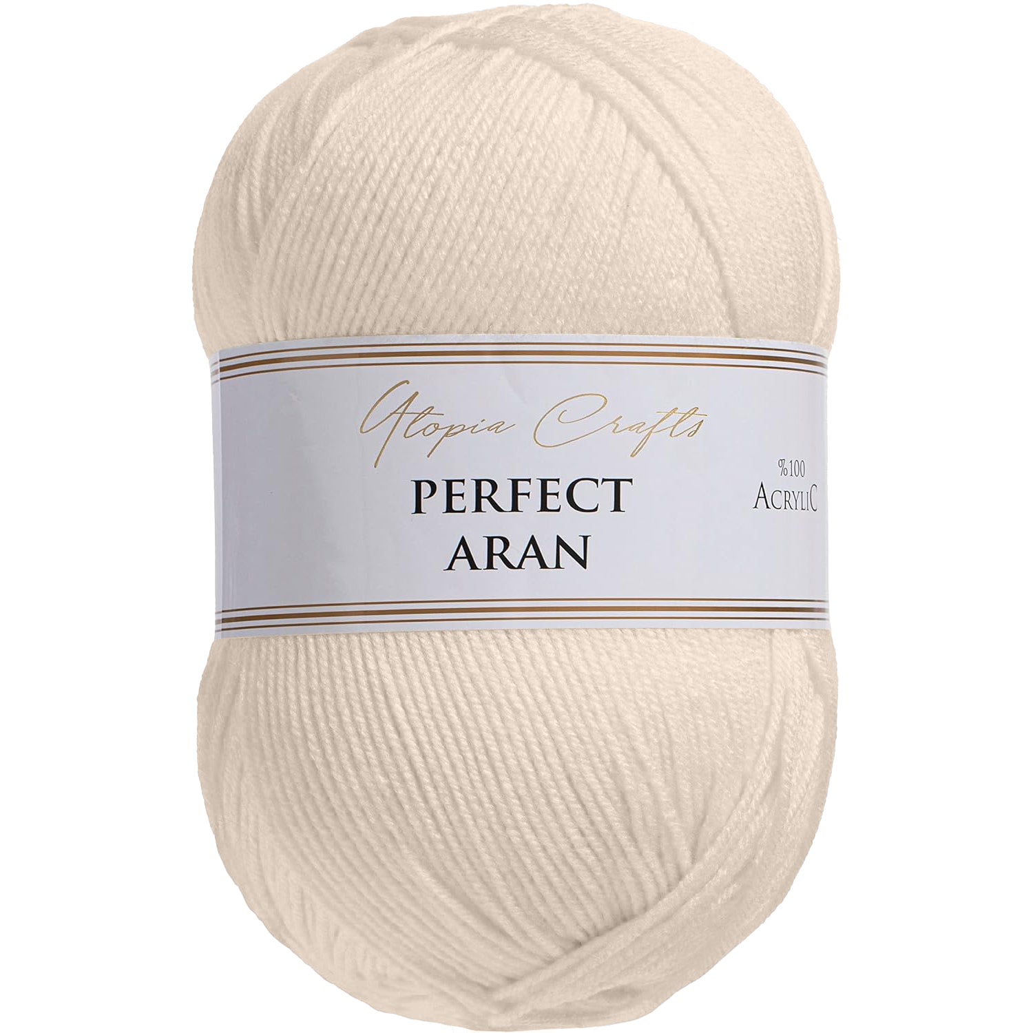 Utopia Crafts Aran Knitting and Crochet Yarn, 400g [Nature Silk]