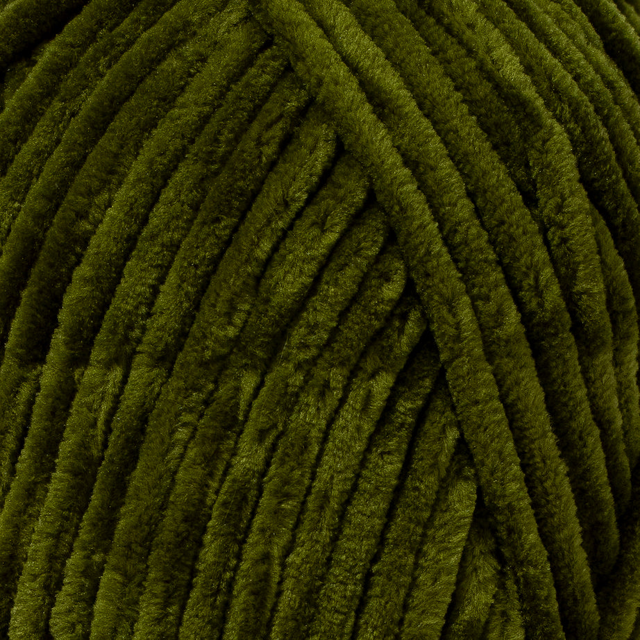 Utopia Crafts Velvet Lux Chenille Super Soft Chunky Yarn 100g - 110m (Dark Olive / Extra Soft)