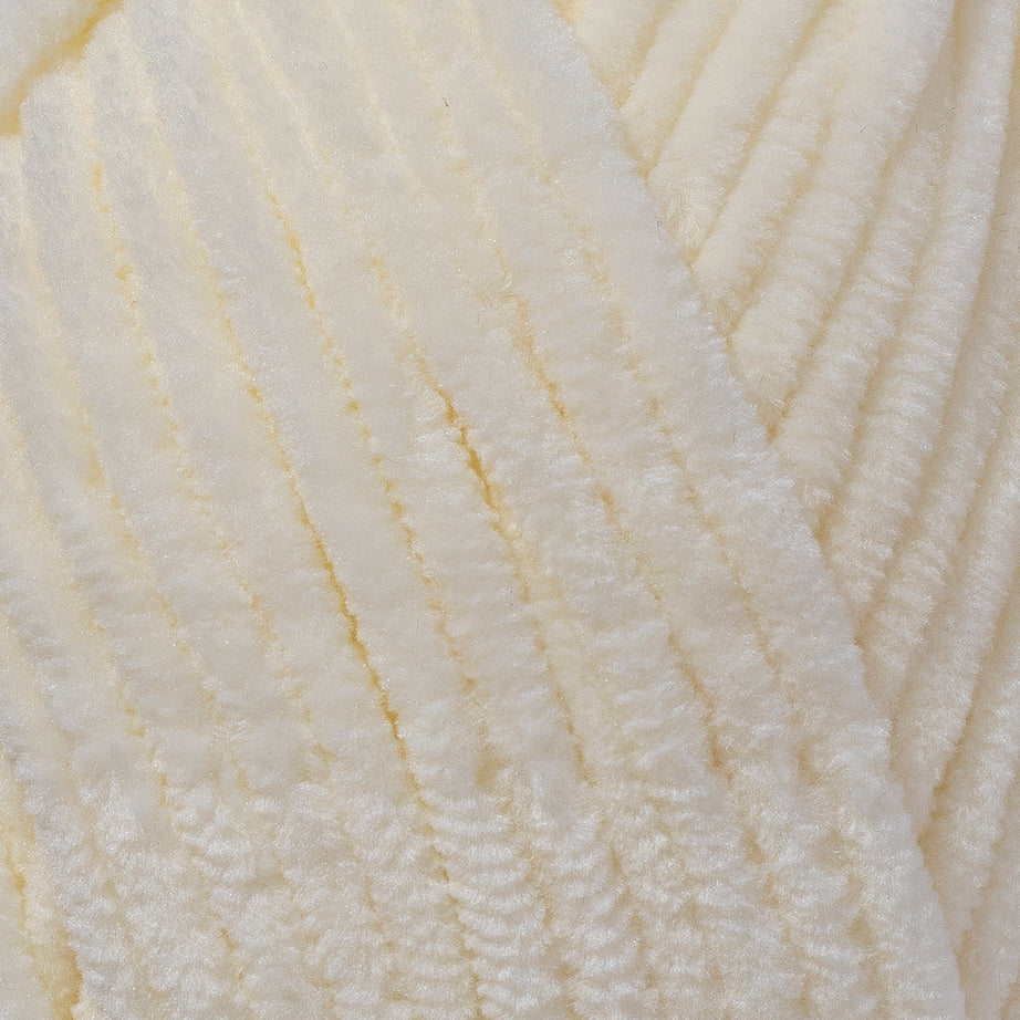 Utopia Crafts Velvet Lux Chenille Super Soft Chunky Yarn 100g - 110m (Ivory / Extra Soft)