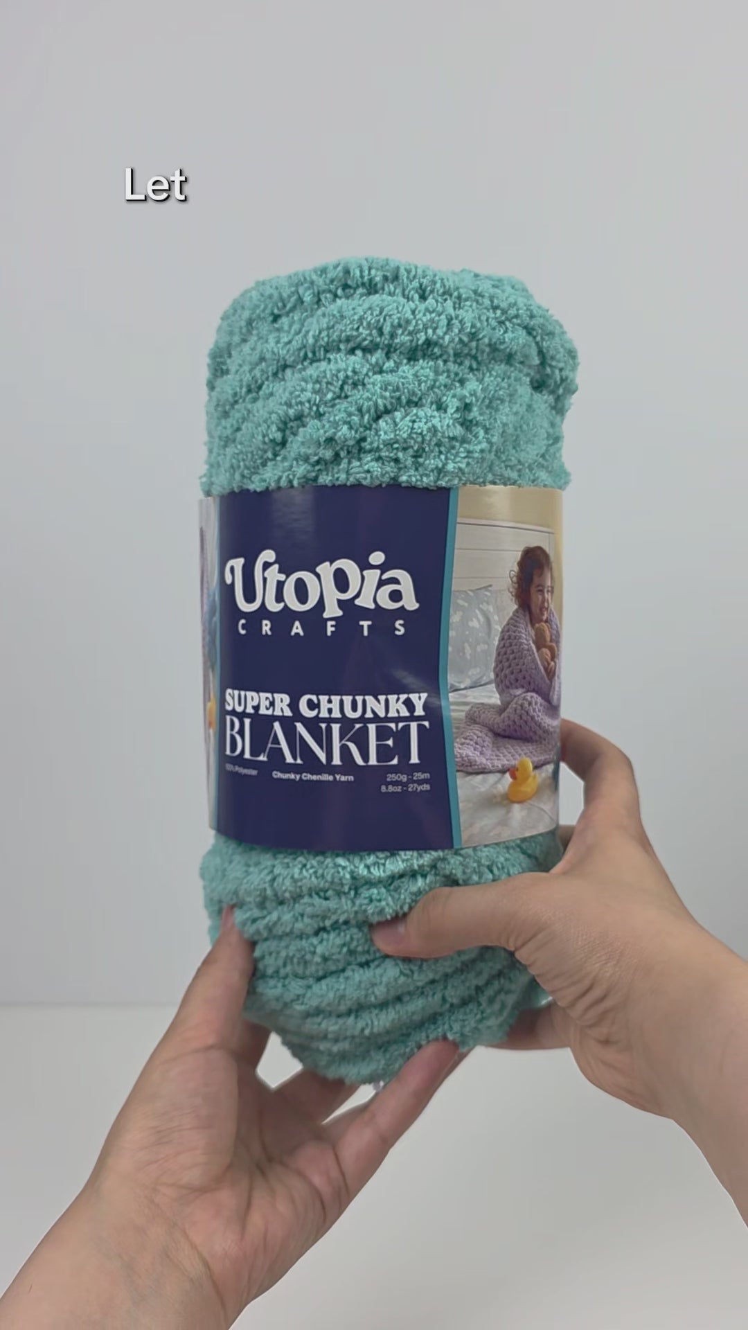 Utopia Crafts Super Chunky Blanket Yarn 250g, Soft Chenille Yarn for Arm Knitting - Thick Bulky Polyester Jumbo Yarn for Hand Knit Throw Blankets, Crochet, DIY Home Décor