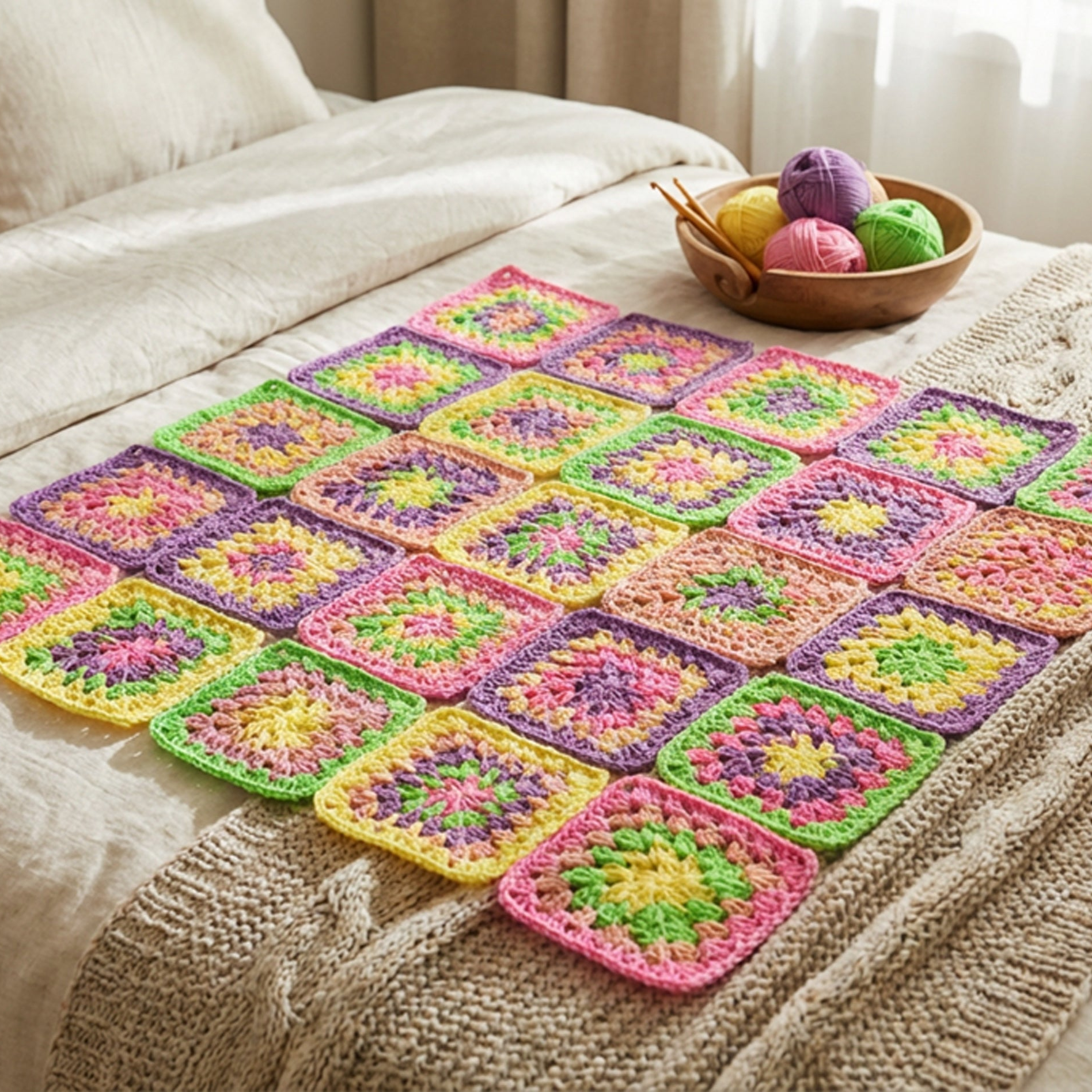 Easy Mosaic Square - Crochet Pattern