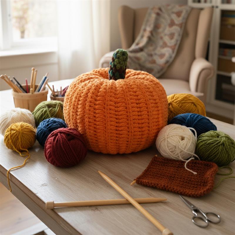 Crochet Pumpkin Pillow for Beginners