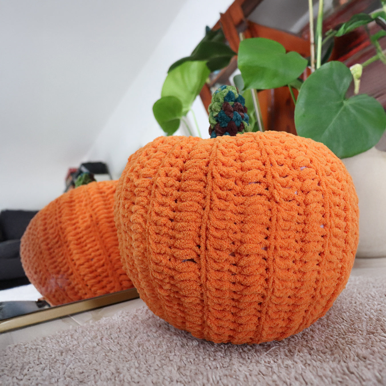 Crochet Pumpkin Pillow for Beginners